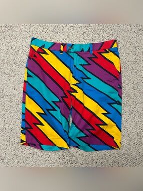 Loudmouth Golf Captain Thunderbolt Shorts Men’s Size 38 Cotton Multicolor